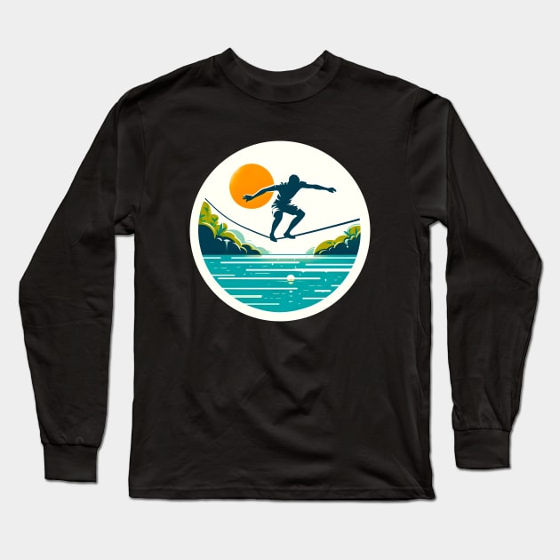 Slackline Long Sleeve T-Shirt by Moniato